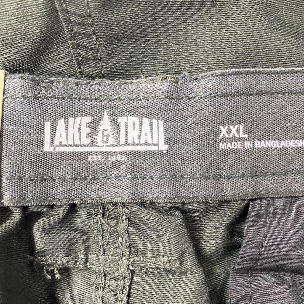 Lake & Trail Cargo Pants Mens 43x30 Green Elastic Waist Tear Resistant Workwear - Picture 9 of 16